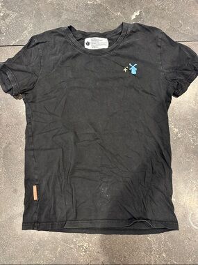 Dutch Bros Black Kids Short-Sleeve Tee with Blue Windmill